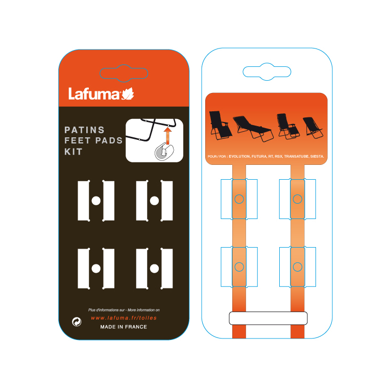 Kit de patins 20 mm pour transat