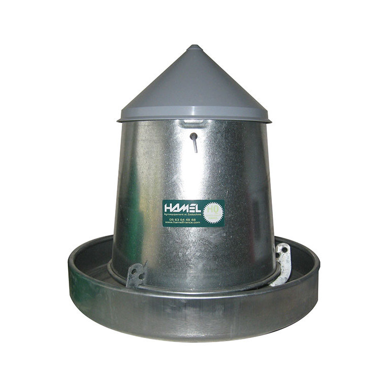 Mangeoire à trémie pour volailles en galva 5 kg