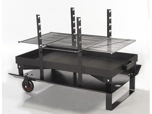 Barbecue bois Feu roulant géant Classic - grille rectangle 87 x 48 cm