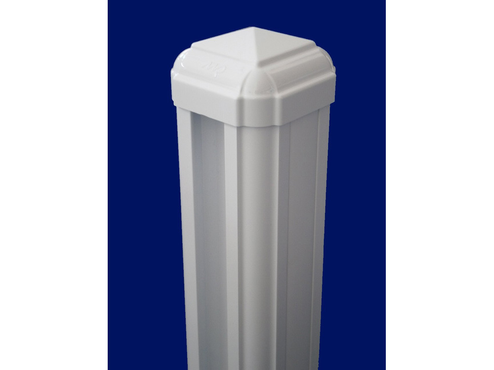 Poteau d'angle pour clôtures TRITON et EUROPE - Coloris blanc