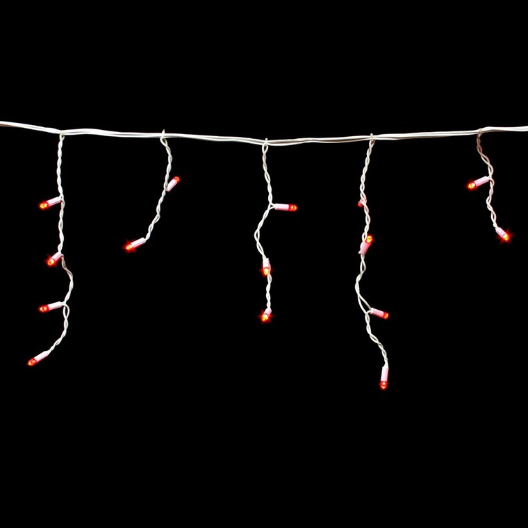 Guirlande stalactite raccordable rouge 9 m