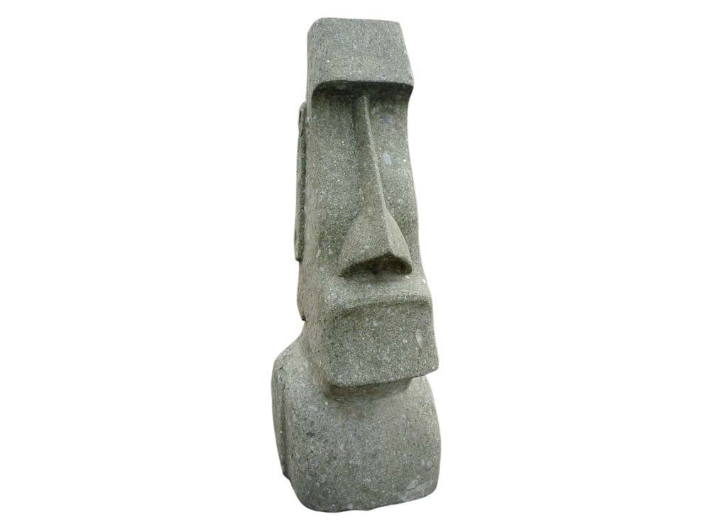 Statue Moaï basanite - hauteur 150 cm. - Pierre naturelle