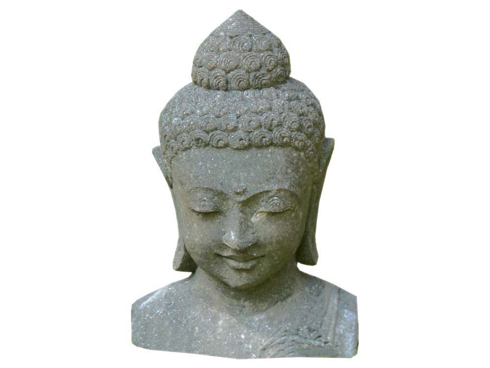 Statue buste Bouddha - hauteur 80 cm. - Pierre naturelle