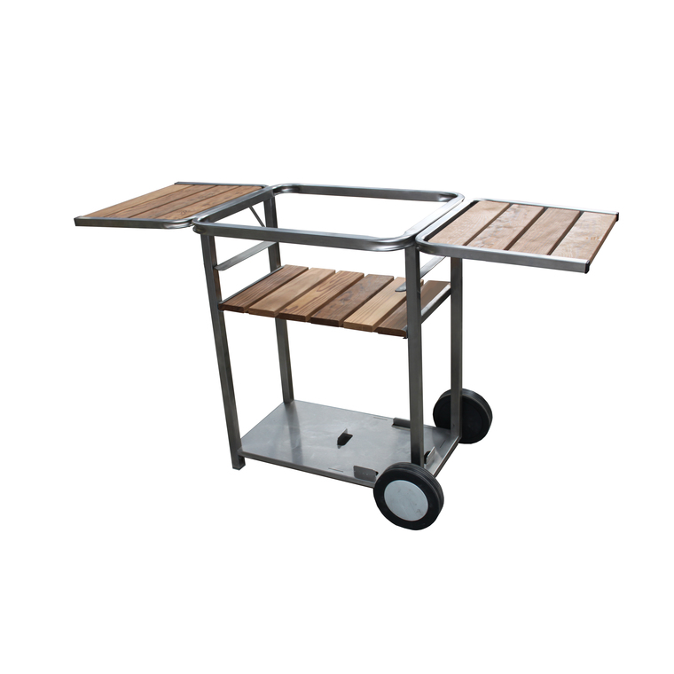 Chariot inox/bois