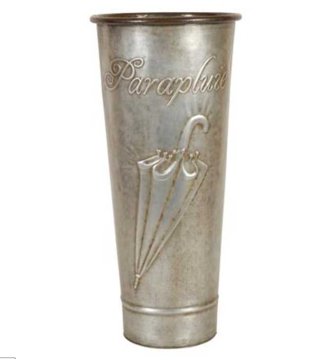 Porte parapluies nostalgique Zinc vieilli 50x22cm