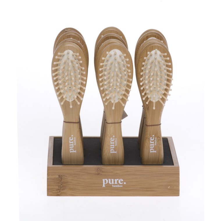 Brosse à cheveux bambou 19 cm