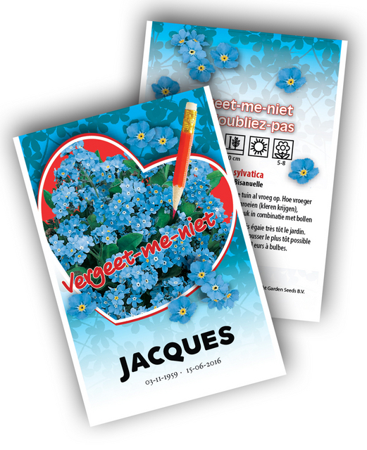 Ne m'oubliez pas Paquets de semences personnalisÃ©s -1500 piÃ¨ces