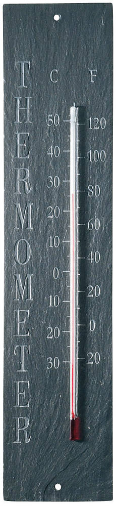 Thermomètre d'extérieur en Schiste 10,5x45x0,5cm