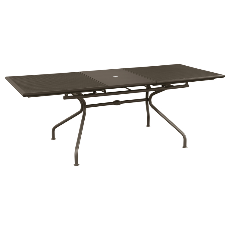 Petite table fixe Athéna marron d’Inde 160/210 x 90 x 75 cm