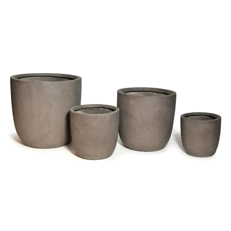 Pot rond GENEVE D.34xH.33 Taupe