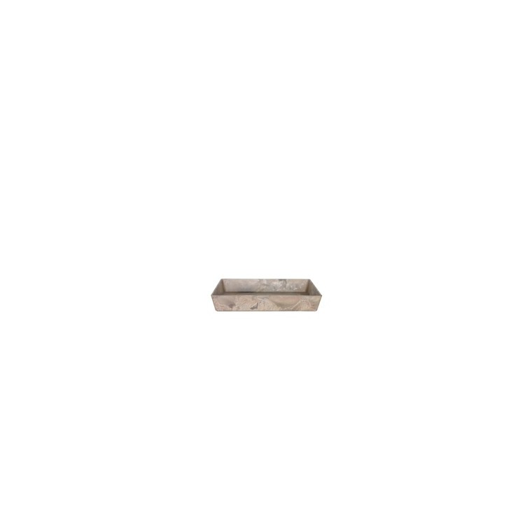 Soucoupe carrée Ella 23 cm taupe