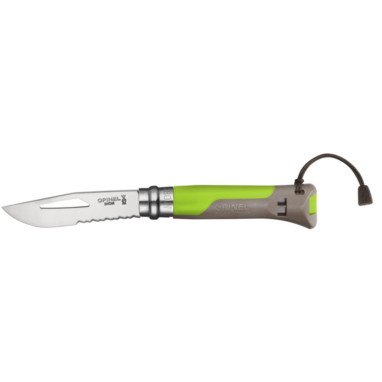 Couteau n°8 Outdoor Opinel vert et gris