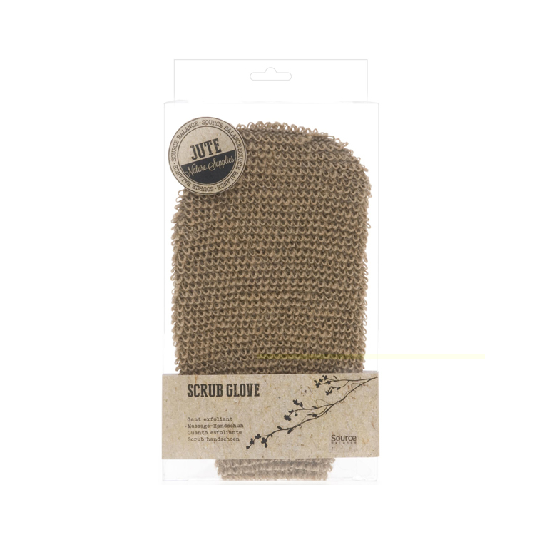 Gant de massage et de gommage jute