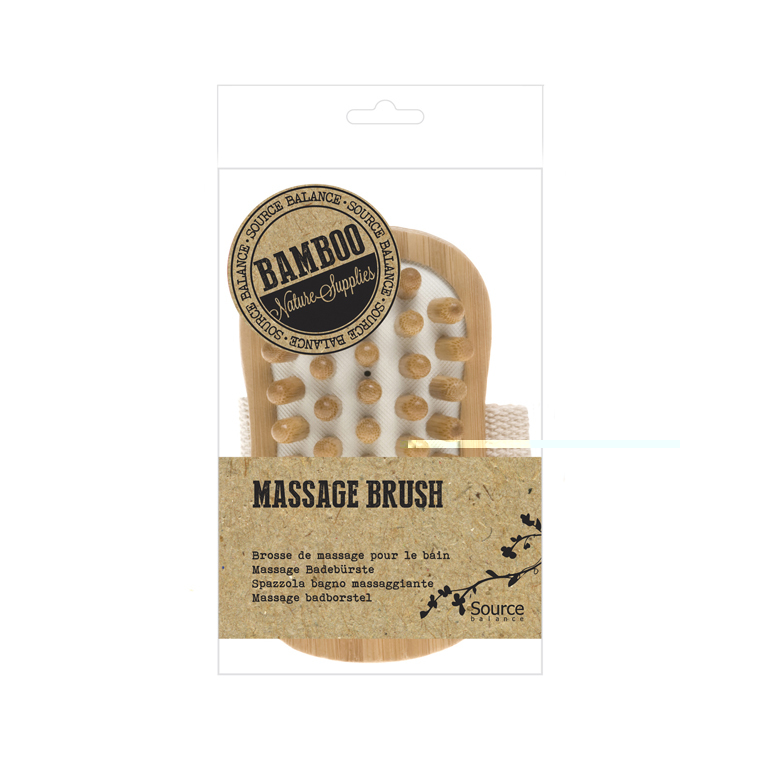 Brosse de massage corps bambou