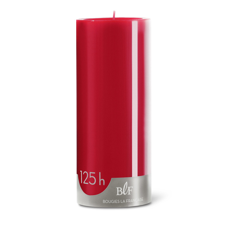 Bougie cylindrique 8x20 cm - Rouge