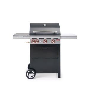 BARBECOOK Barbecue ? gaz 3 br?leurs + réchaud Spring 350 - Fonte émaillée - L133xl57xH115 cm