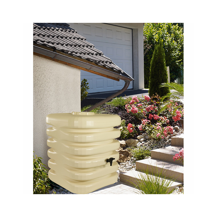 Récupérateur à eau cubique 1000 litres beige