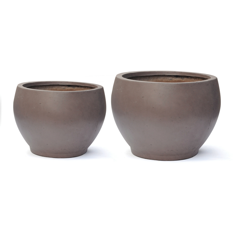 Pot boule GENEVE D.80xH.56 Taupe