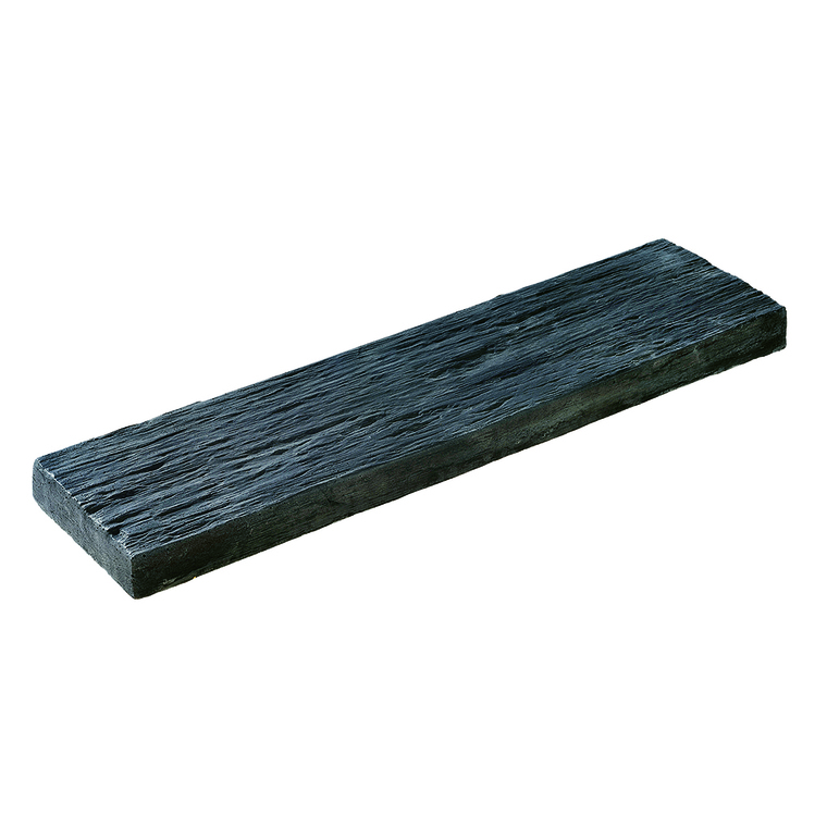 Bordure aspect Schiste en béton coulé anthracite 54x15x3,5 cm