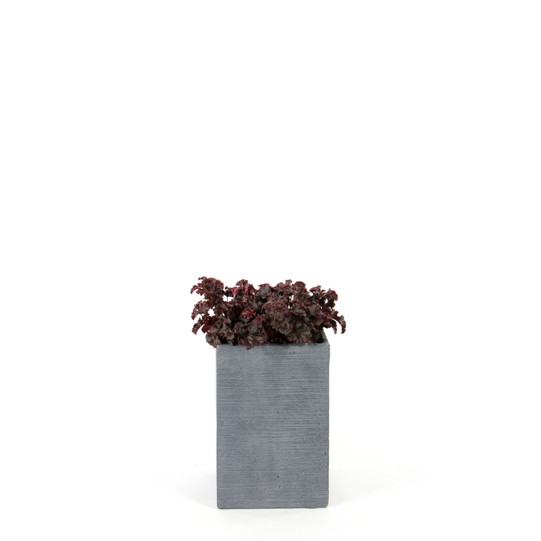 Pot STREAM mi haut Anthracite L.25x25 x H.38 cm
