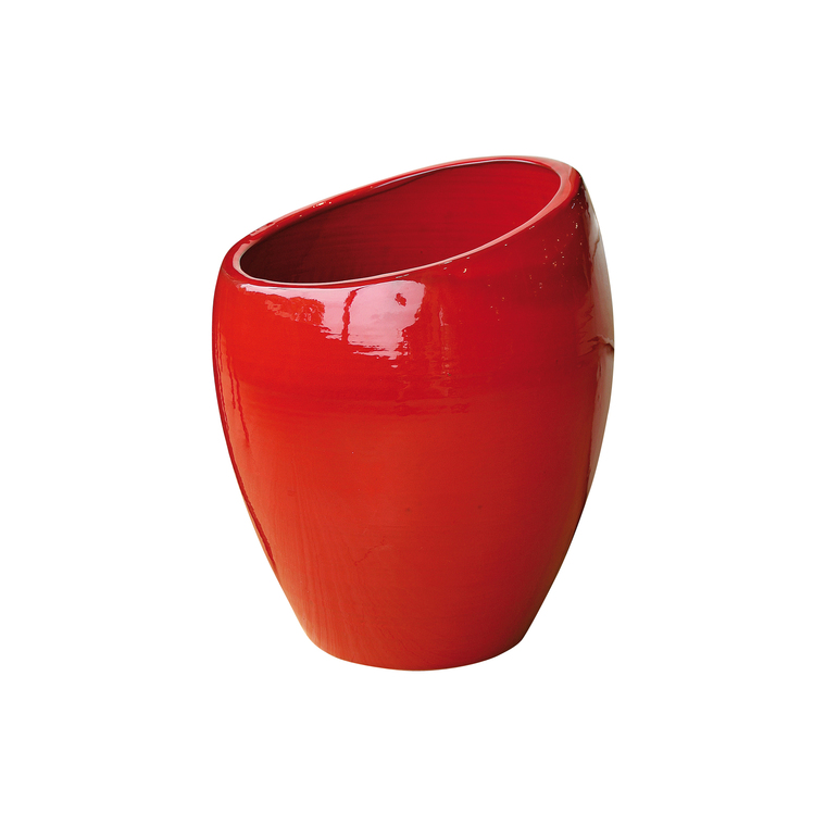 Pot Orion coquelicot H 55 x Ø 44 cm