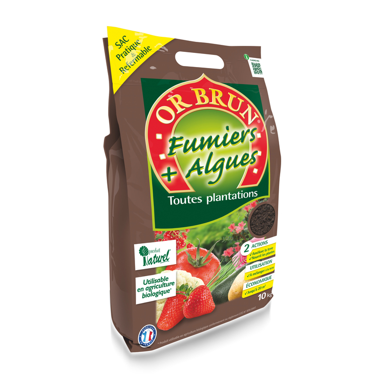 Fumier et Algues compostés Or Brun 10 Kg
