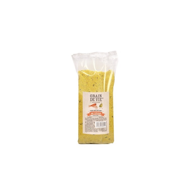 Pâtée élevage aux œufs et aux miel pour canaris Grain de Vie - 350 g