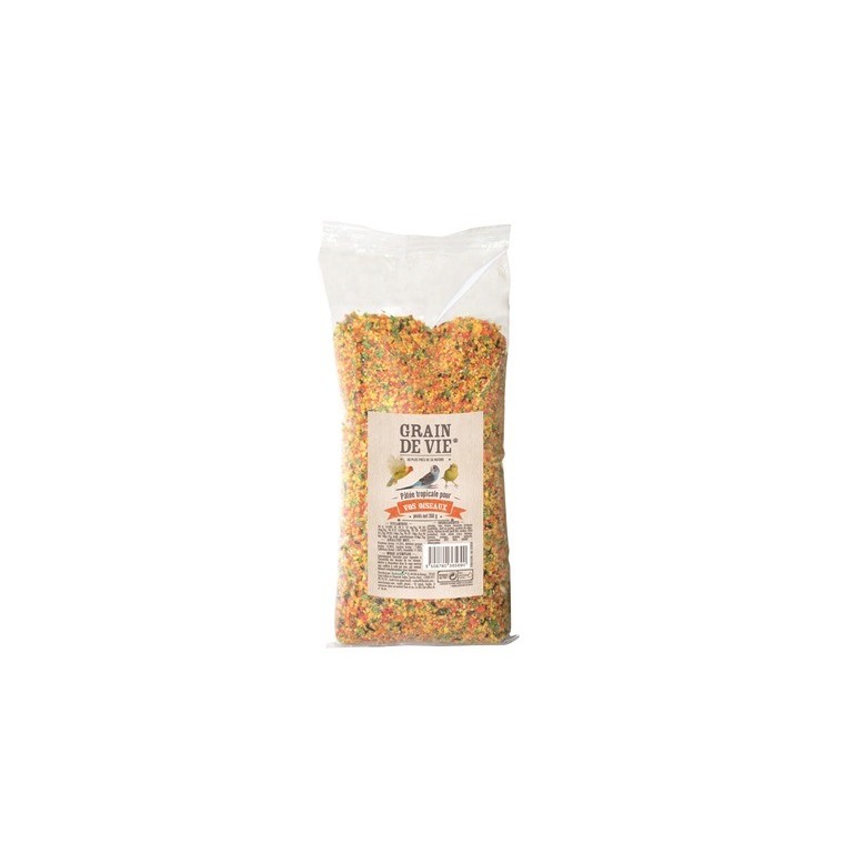 Pâtée élevage tropicale pour oiseaux Grain de Vie - 350 g