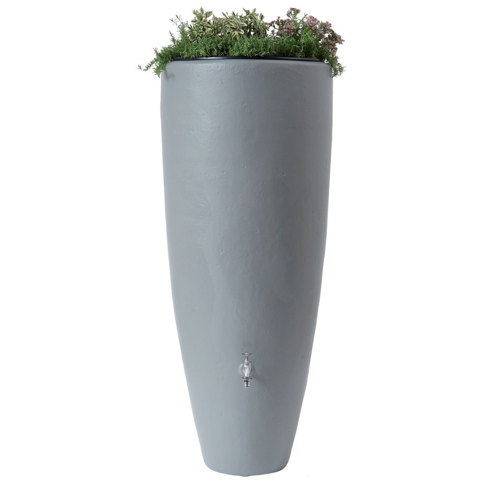 Récupérateur d'eau 2 en 1 GARANTIA avec bac à plantes 300 L gris