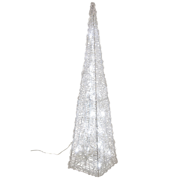 Pyramide lumineuse blanc froid 120 cm
