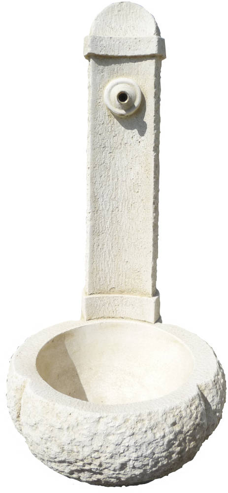 Fontaine en Pierre Blanche reconstituée 95x45x45cm