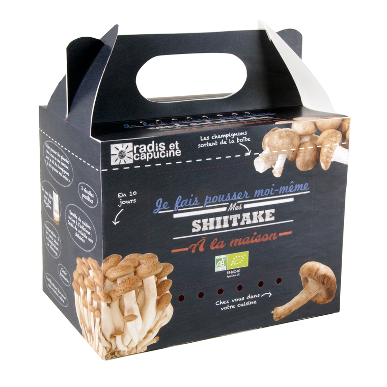 Kit de culture pour champignons shiitake bio 25x20x15 cm