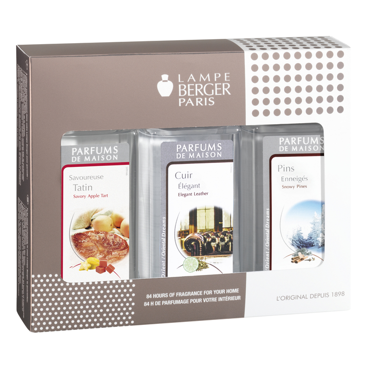 Coffret Triopack festif de 3 parfums pour lampe Berger 3 x 180 ml