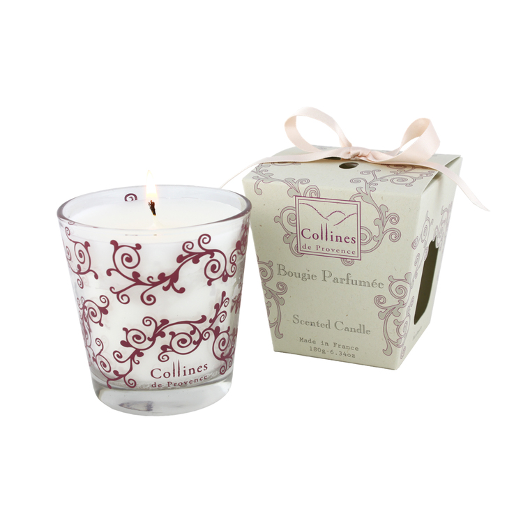 Bougie parfumée 180 g Fleur de Lin en boîte cadeau GM