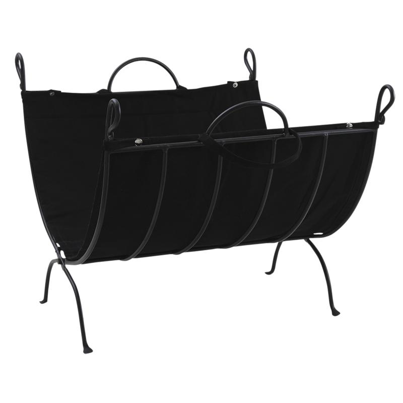 Porte-bûches pliable en fer forgé