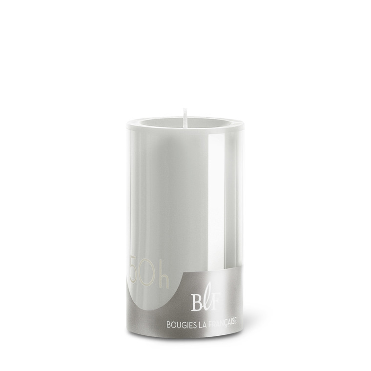 Bougie cylindrique teintée grise 7 cm x 10 cm
