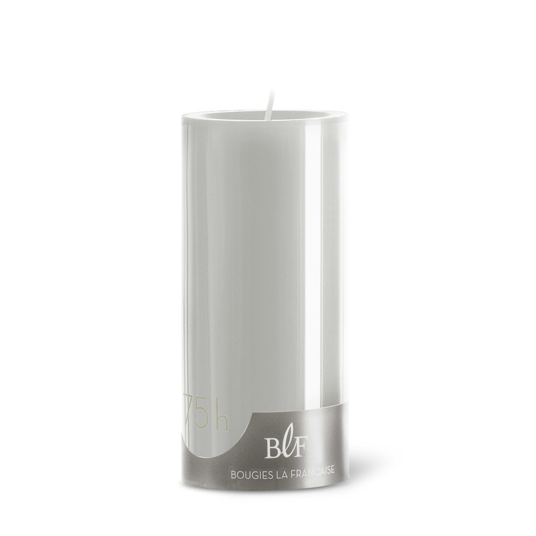 Bougie cylindrique teintée grise 7 cm x 15 cm