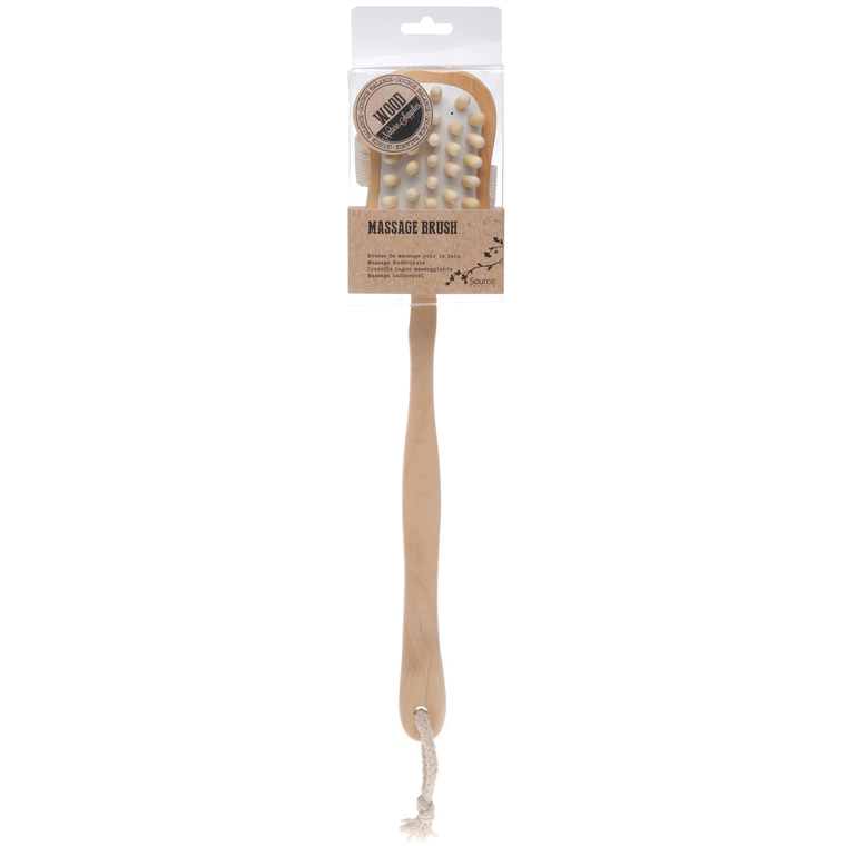 Brosse de massage en bois avec picots