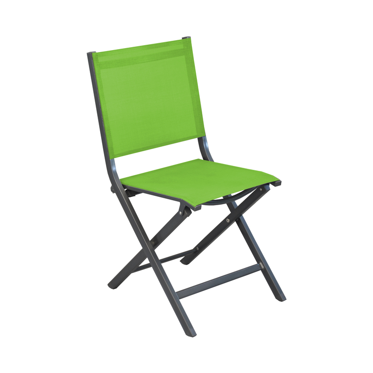 Chaise pliante MAX alu et textilène royal/mousse