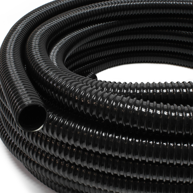 30m Tuyau d'aspiration Tuyau spiralé 19 mm (3/4") - noir - WILTEC 30m Tuyau d'aspiration Tuyau spiralé 19 mm (3/4") - noir - WILTEC