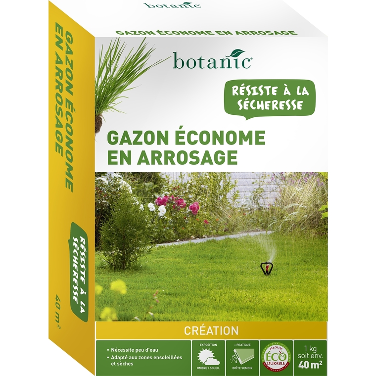 Graines de gazon à semer économe en arrosage pour création botanic® - 1 kg