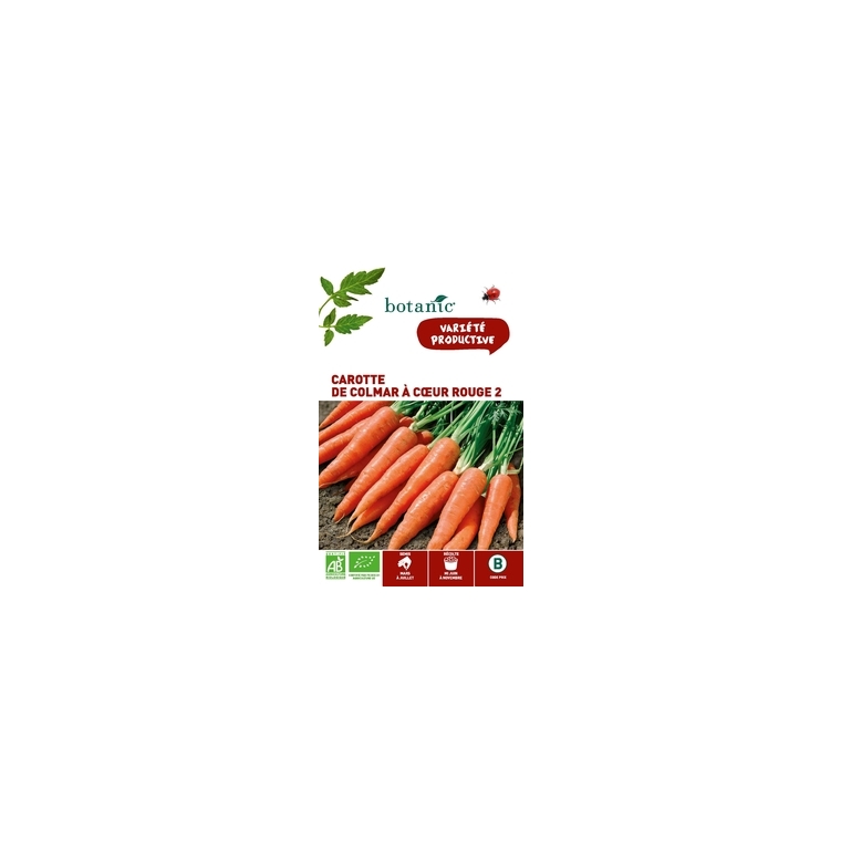 Carotte de Colmar à Cœur Rouge 2 AB BIO