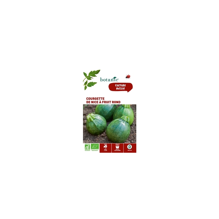 Courgette de Nice à Fruit Rond AB BIO