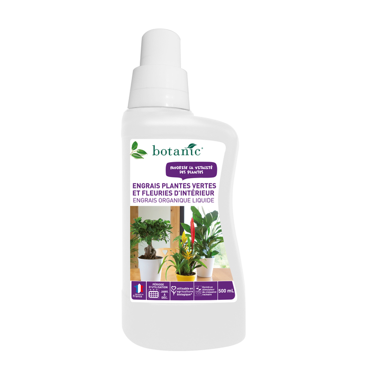 Engrais plantes vertes et fleuries intérieur liquide 500ml