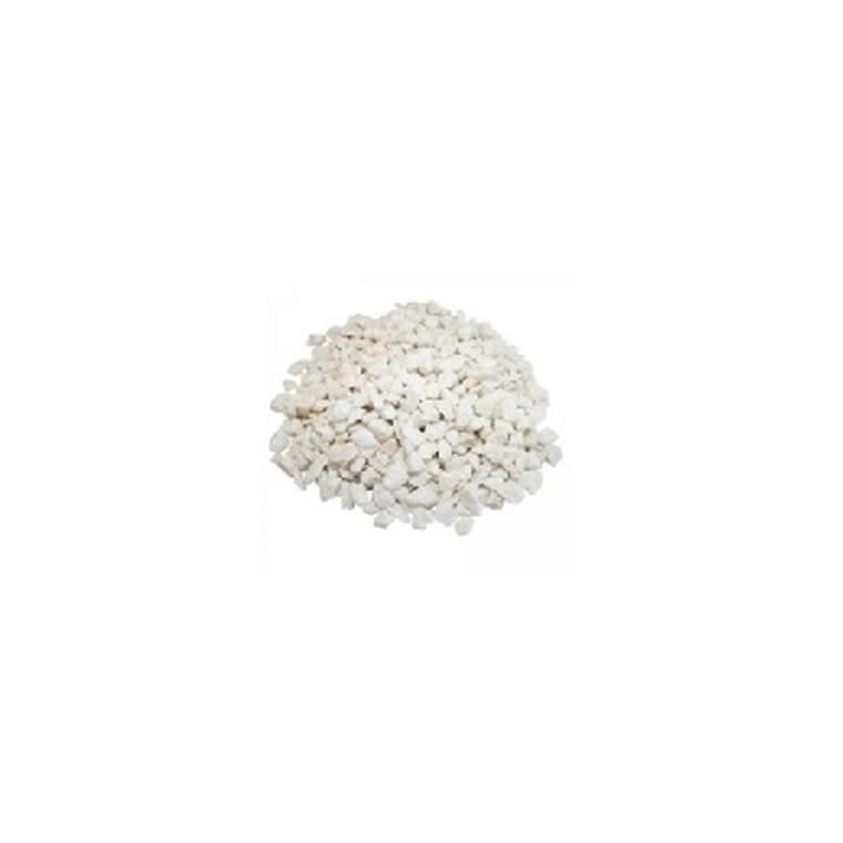Concassé de marbre blanc pur de Carrare 8/12 en sac de 25 kg