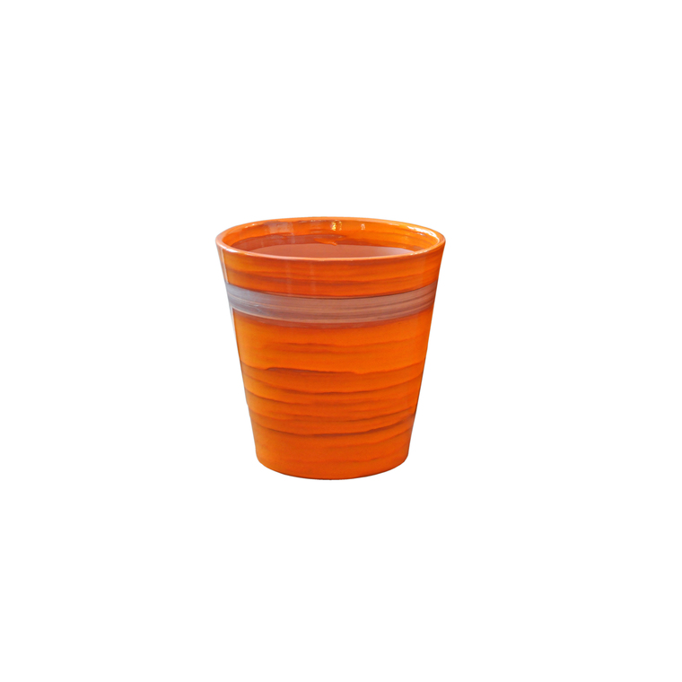 Pot Sydney pain d’épice en terre cuite émaillée H 44 x Ø 37 cm
