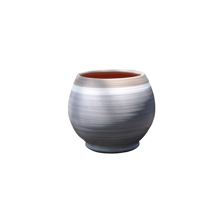 Pot Bahia esprit délicatesse en terre cuite émaillée H 38 x Ø 35 cm