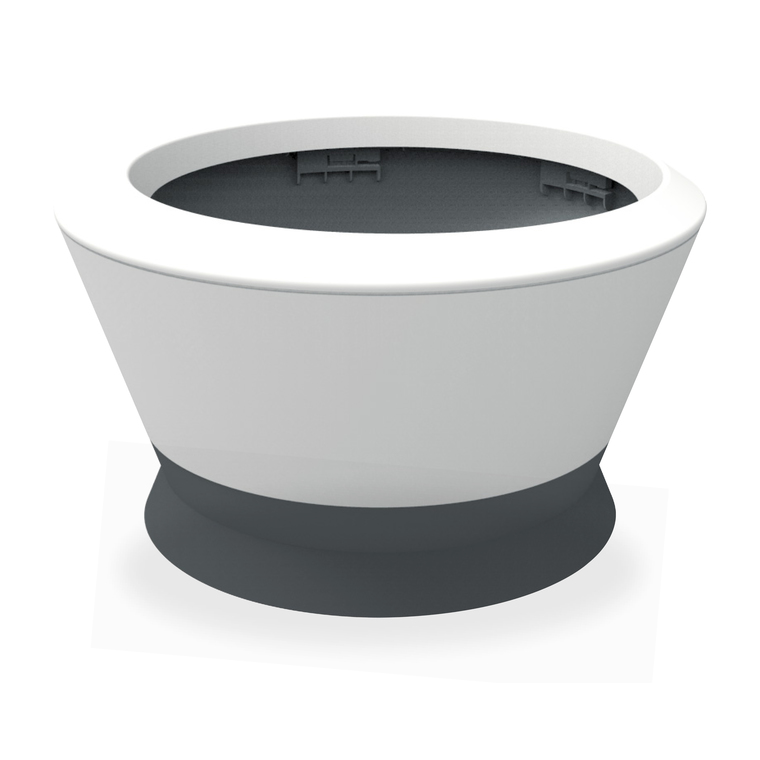Vasque IKONE blanc cérusé/Anthra D54,4 x H30,4