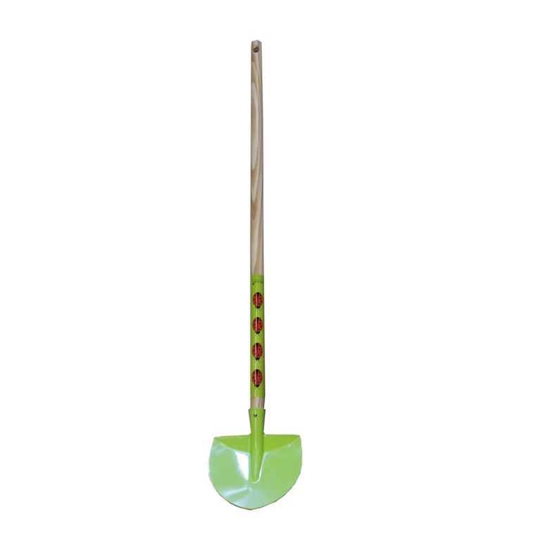 Pelle ronde métal pour enfant vert