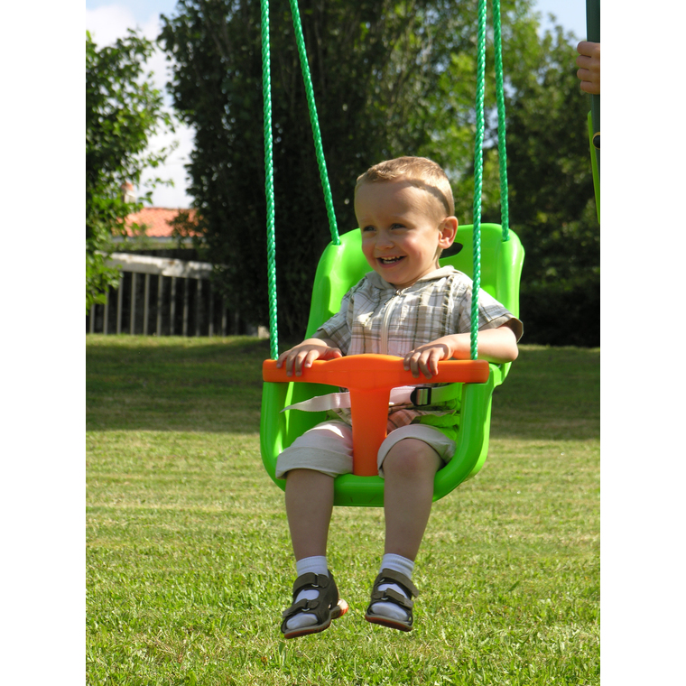 Siège bébé pour portique vert clair